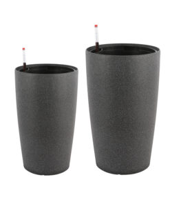 Self-watering planter, planter, Grey Watering Planter, Office Watering Planter, Indoor Planter, Self-Watering, Black Watering Planter